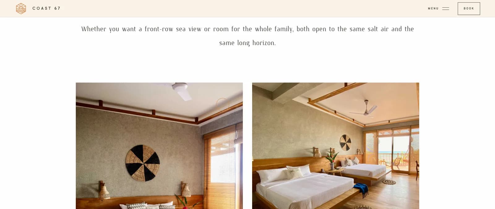 Rooms, rebuilt as an editorial spread.